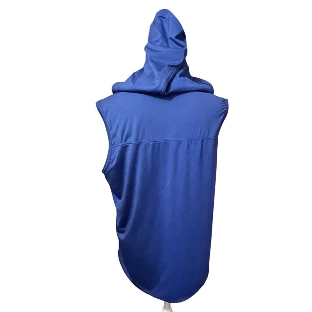 Disney Parks Mickey Mouse Mosaic Sleeveless Full Zip Hoodie Vest Blue Womens L - Picture 8 of 8
